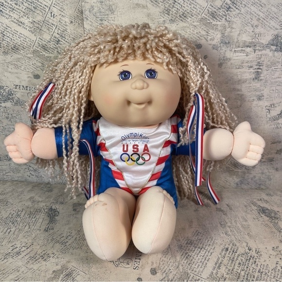 Cabbage Patch Kids Other - Cabbage Patch Kids Mattel Olympics 1996 Gymnastics Olympic kid Blonde Girl